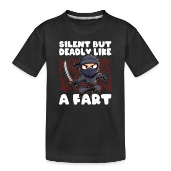 SILENCIEUX MAIS MORTEL COMME UN PET - T-shirt bio Premium Enfant - noir - Devant