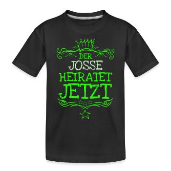 Bachelor Josse - Kinder Premium Bio T-Shirt - Schwarz - Vorne