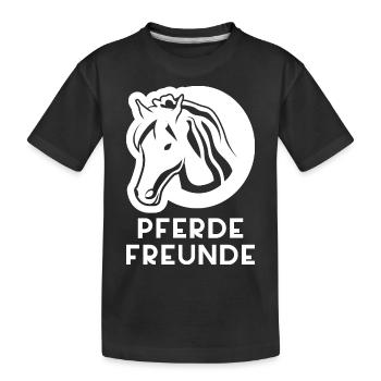 Cadeau pour les amoureux des chevaux Sport équestre Hobby Dressage - T-shirt bio Premium Enfant - noir - Devant