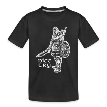 Nice Essayez Valkyrie - T-shirt bio Premium Enfant - noir - Devant