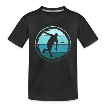 Retro Disc Golf Player Disc Golf Disc Golf Player - T-shirt bio Premium Enfant - noir - Devant