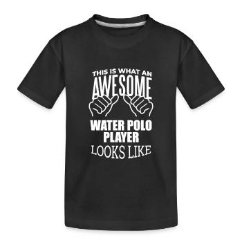 Water Polo - Kids' Premium Organic T-Shirt - black - Front