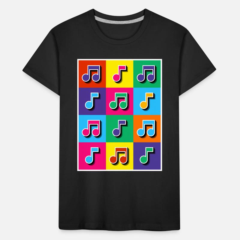 Mosaïque de notes musicales Pop Art T-shirt bio Premium Enfant