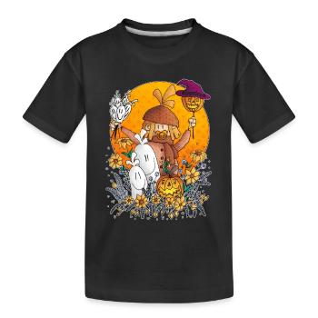 Ugo - die Kürbis-Parade / - Kinder Premium Bio T-Shirt - Schwarz - Vorne