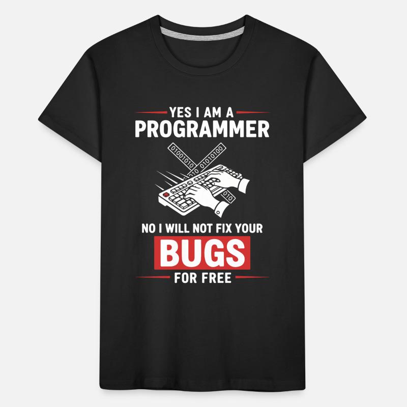 Humour Programmeur Fixe Pas Bugs T-shirt bio Premium Enfant