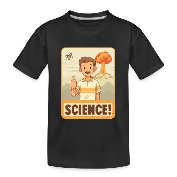 Science Hero: Cartoon Thumbs Up - Kinder Premium Bio T-Shirt - Schwarz - Vorne