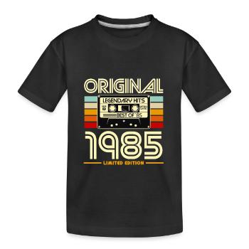 1985 Cassette Retro Légende Hits - T-shirt bio Premium Enfant - noir - Devant