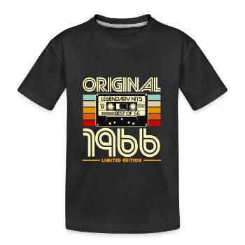 Originalkassette Retro von 1966 - Kinder Premium Bio T-Shirt - Schwarz - Vorne