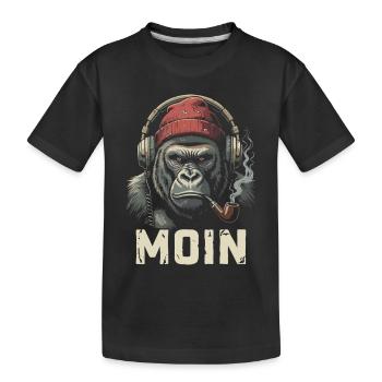 Casque Moin Gorilla Sifflet Streetwear Nordic - T-shirt bio Premium Enfant - noir - Devant