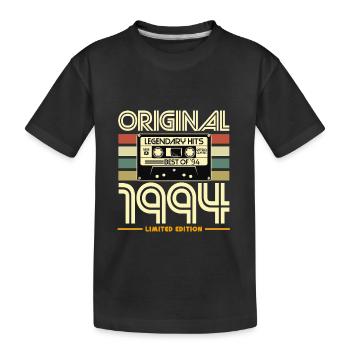 Original 1994 Nostalgia Cassette - Kids' Premium Organic T-Shirt - black - Front