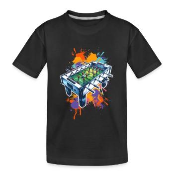 Foosball table table football - Kids' Premium Organic T-Shirt - black - Front