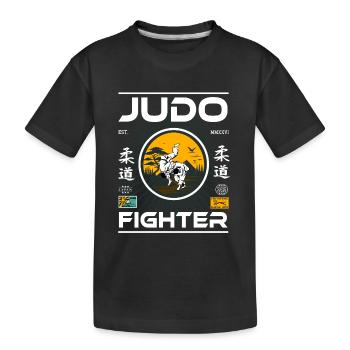 Judo Kanji Design – Cooles Shirt für Judoka - Kinder Premium Bio T-Shirt - Schwarz - Vorne