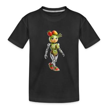 Kiwi Bot Fruit Parade - T-shirt bio Premium Enfant - noir - Devant