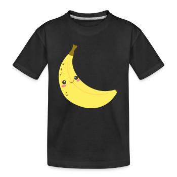 banane banana obst veggie gemuese fruits31 - Kinder Premium Bio T-Shirt - Schwarz - Vorne