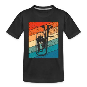 Euphonium Corn Orchestra Musiciens Instrument à vent - T-shirt bio Premium Enfant - noir - Devant