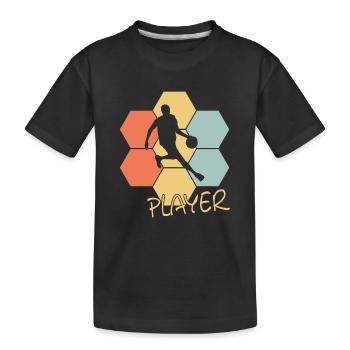 Player, Basketball, Streetball, Bball - Kinder Premium Bio T-Shirt - Schwarz - Vorne