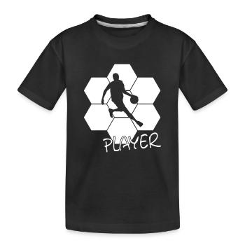 Player Basketball Streetball Bball - Kinder Premium Bio T-Shirt - Schwarz - Vorne