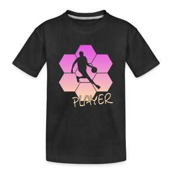 Basketball - Kinder Premium Bio T-Shirt - Schwarz - Vorne