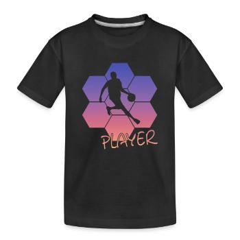 Basketball Player Streetball - Kinder Premium Bio T-Shirt - Schwarz - Vorne
