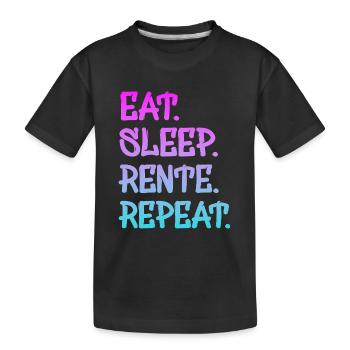 Rente, Rentner, Ruhestand 2025 - Kinder Premium Bio T-Shirt - Schwarz - Vorne