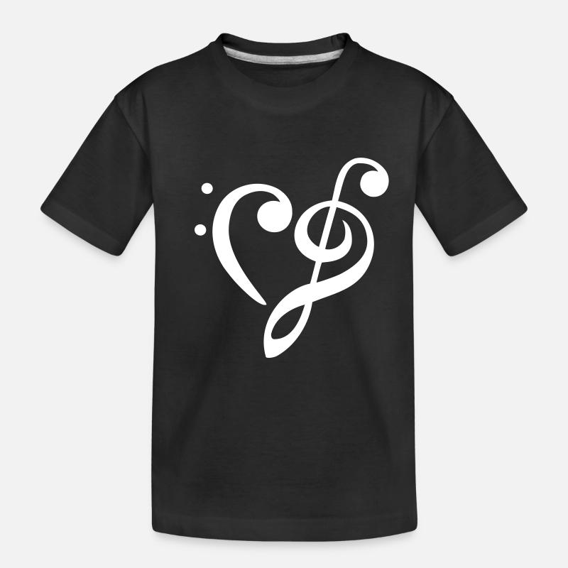 Notenschlüssel - Kinder Premium Bio T-Shirt - Schwarz