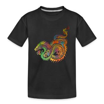 dragon chinois - T-shirt bio Premium Enfant - noir - Devant