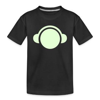 dj electro techno casque de tête électro-tête - T-shirt bio Premium Enfant - noir - Devant