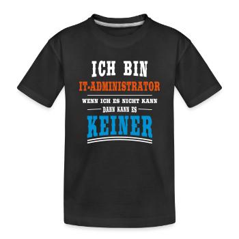 IT - Administrator Beruf - Kinder Premium Bio T-Shirt - Schwarz - Vorne