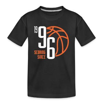 27th birthday basketball 27 years born 1996 - Kids' Premium Organic T-Shirt - black - Front