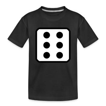 Dice 6 - Kids' Premium Organic T-Shirt - black - Front