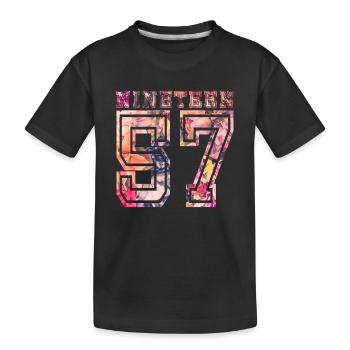 NINETEEN 1957 B - Kids' Premium Organic T-Shirt - black - Front