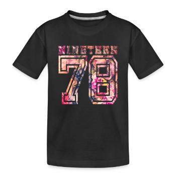 NINETEEN 1978 B - Kids' Premium Organic T-Shirt - black - Front