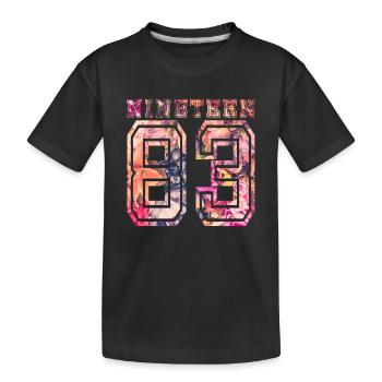 NINETEEN 1983 B - Kids' Premium Organic T-Shirt - black - Front