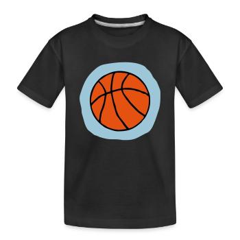 Cadeau de basket-ball - T-shirt bio Premium Enfant - noir - Devant