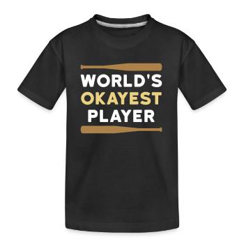 Le meilleur joueur du monde (deux battes de baseball) - T-shirt bio Premium Enfant - noir - Devant