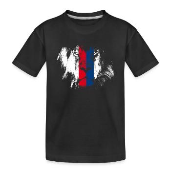Löwe von Lyon. Frankreich - Kinder Premium Bio T-Shirt - Schwarz - Vorne