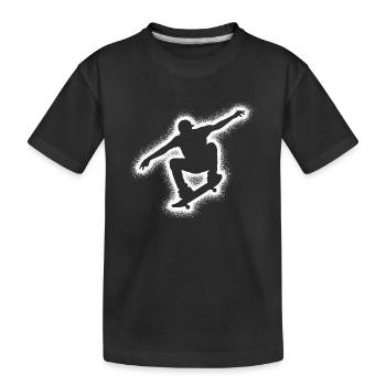 Skating Skater Skateboarder Men's Skateboard - Kids' Premium Organic T-Shirt - black - Front
