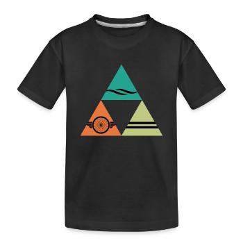 Triathlon TRIATHLÈTE « natation-vélo-course » - T-shirt bio Premium Enfant - noir - Devant
