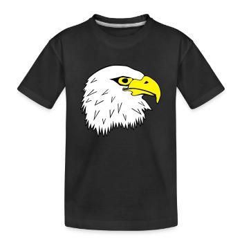 Pygargue à tête blanche tête d'aigle motif Eagl - T-shirt bio Premium Enfant - noir - Devant