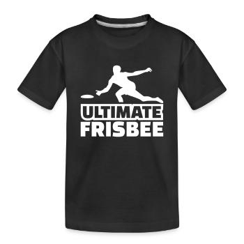 Ultimate Frisbee - Kids' Premium Organic T-Shirt - black - Front