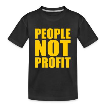 People not profit - Kinder Premium Bio T-Shirt - Schwarz - Vorne