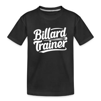 Billardtrainer Genie Präzision Taktik Geschenk - Kinder Premium Bio T-Shirt - Schwarz - Vorne