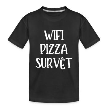 wifi pizza survêt - T-shirt bio Premium Enfant - noir - Devant