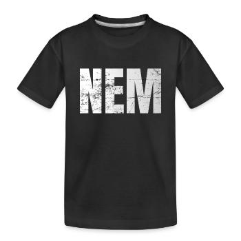 Nem - Non en Hongrois Hongrie - T-shirt bio Premium Enfant - noir - Devant