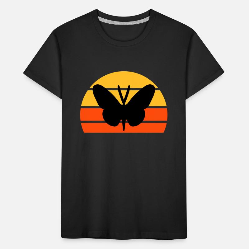 Papillon devant un demi-soleil T-shirt bio Premium Enfant