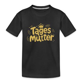 Tagesmutter Danke Unikat Anerkennung Liebe Herz - Kinder Premium Bio T-Shirt - Schwarz - Vorne