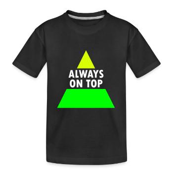 Always on top (geteiltes Dreieck) - Kinder Premium Bio T-Shirt - Schwarz - Vorne