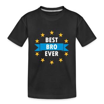 Meilleur bro de tous les temps (bannières, étoiles) - T-shirt bio Premium Enfant - noir - Devant