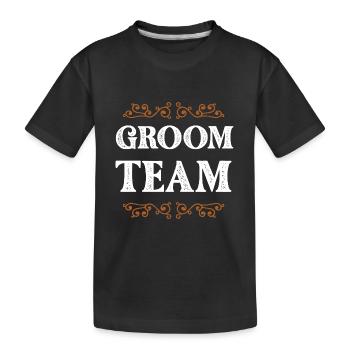 Groom Crew - Kinder Premium Bio T-Shirt - Schwarz - Vorne