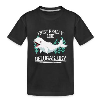 Ocean Animal Lovers Beluga Whale Gift Beluga - T-shirt bio Premium Enfant - noir - Devant